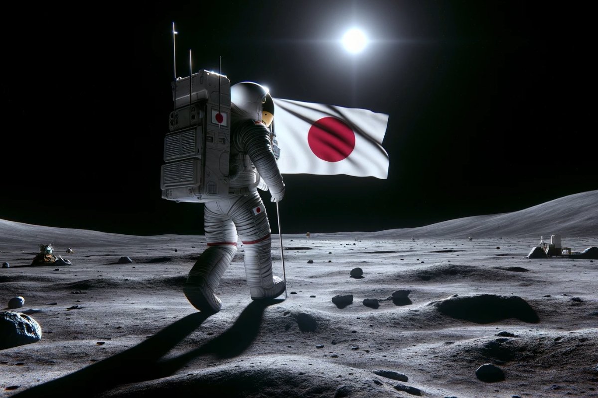 astronauta japones en la luna