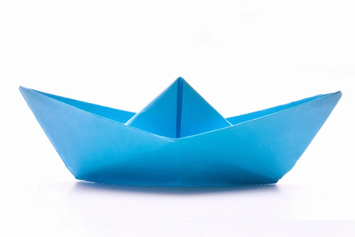 barquito de papel de origami